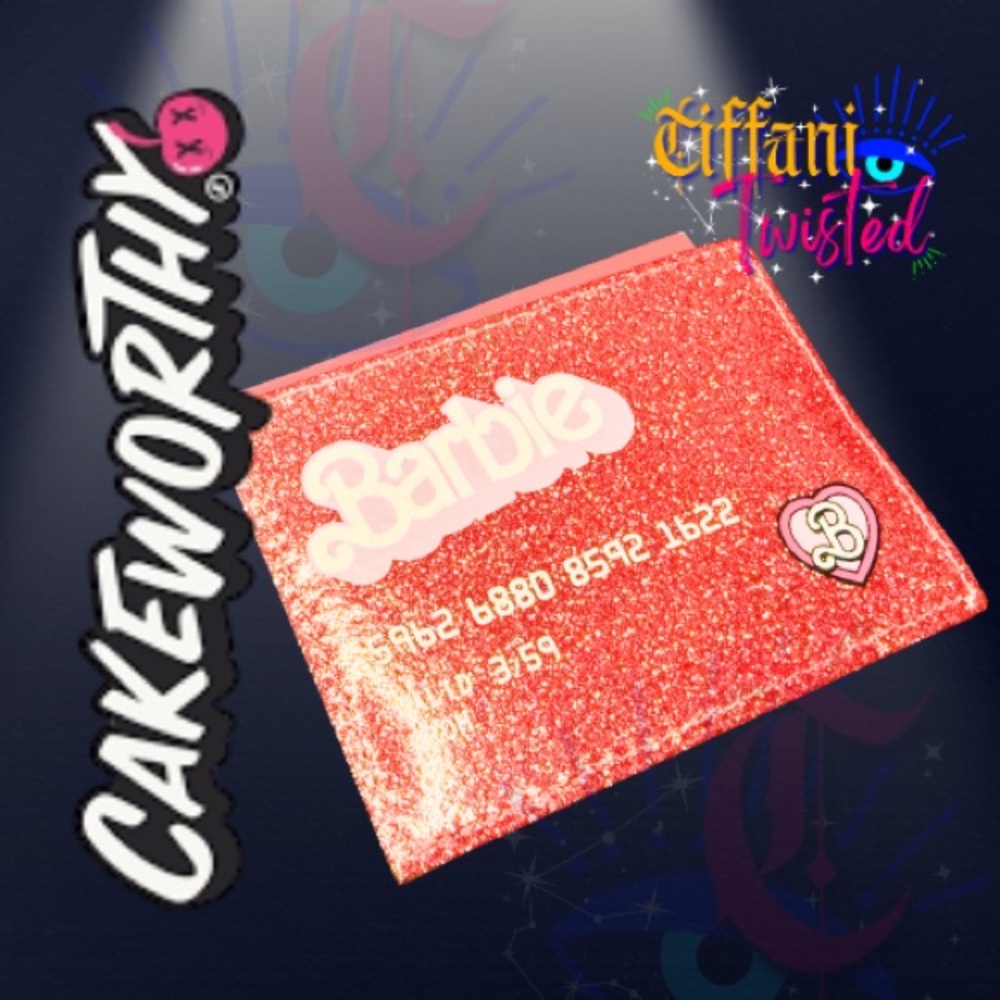 NWT Glamorous Barbie Pink Glitter Wallet